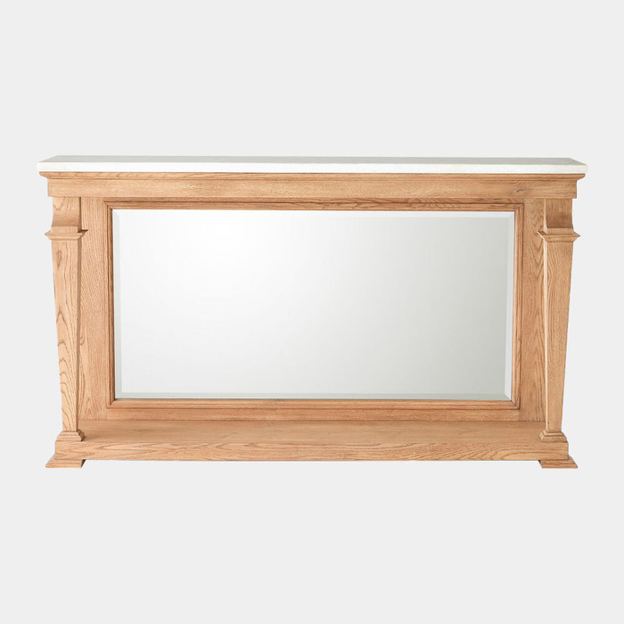 Global Views Josephine Console - Bleached Oak & White Marble