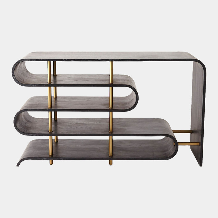 Global Views Traverse Console Table - Ebony Cerused