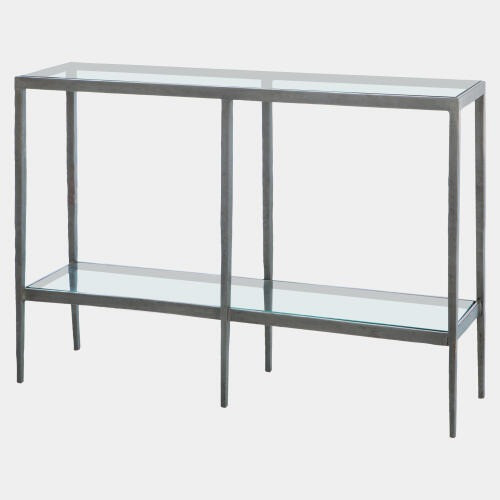 Global Views Laforge Console Table - Iron & Braised Brass