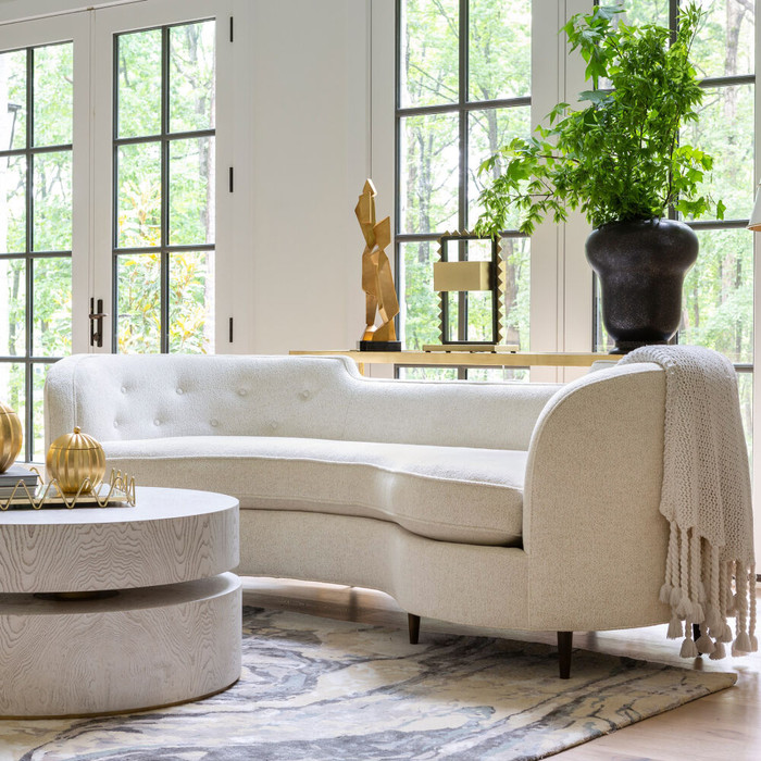 Global Views Lauren Sofa - Avoletta White