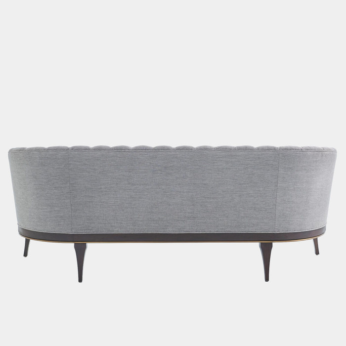 Global Views Connor Channel Back Sofa - Silversmith Silver Gray