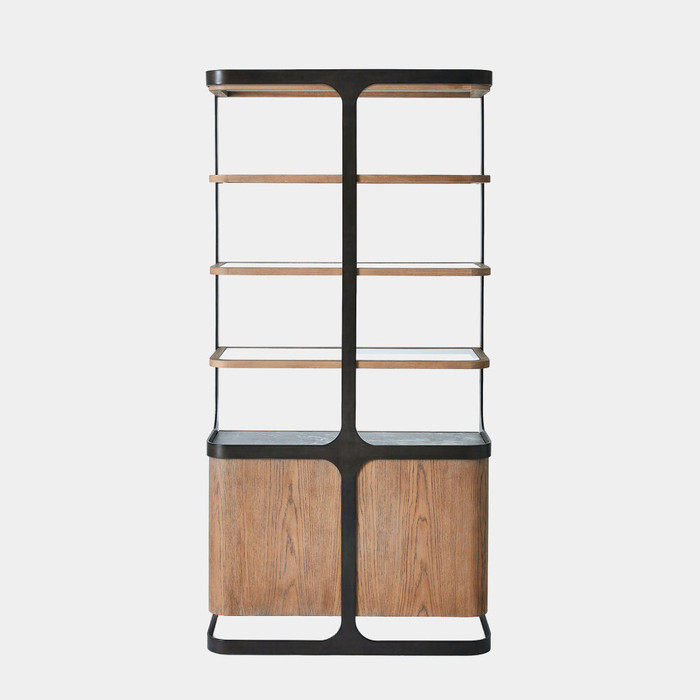 Global Views Element Etagere - Aspen Gray & Spanish Marble