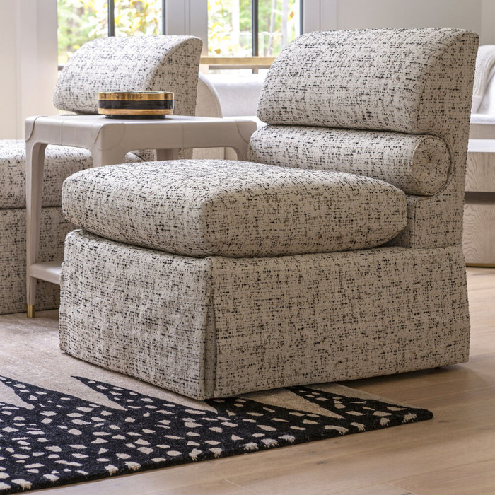 Global Views Bolster Slipper Chair - Truce Kona