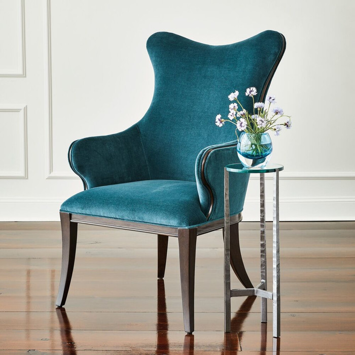 Global Views Evelyn Chair - Dragonfly Velvet