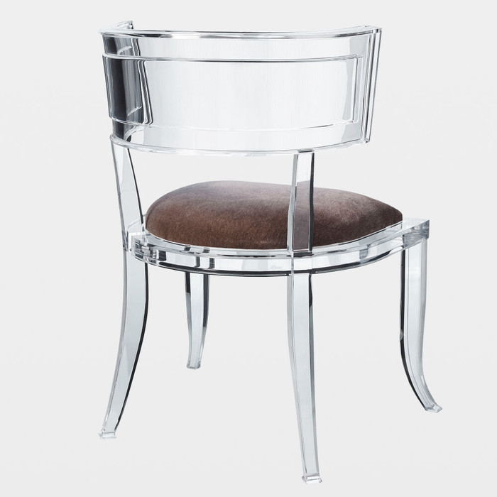 Global Views Klismos Acrylic Chair - Pewter