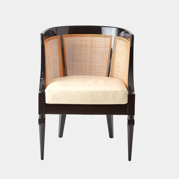 Global Views Naomi Cane Chair - Black