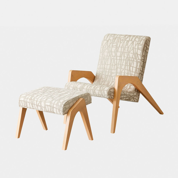 Global Views Archangle Chair - Oak