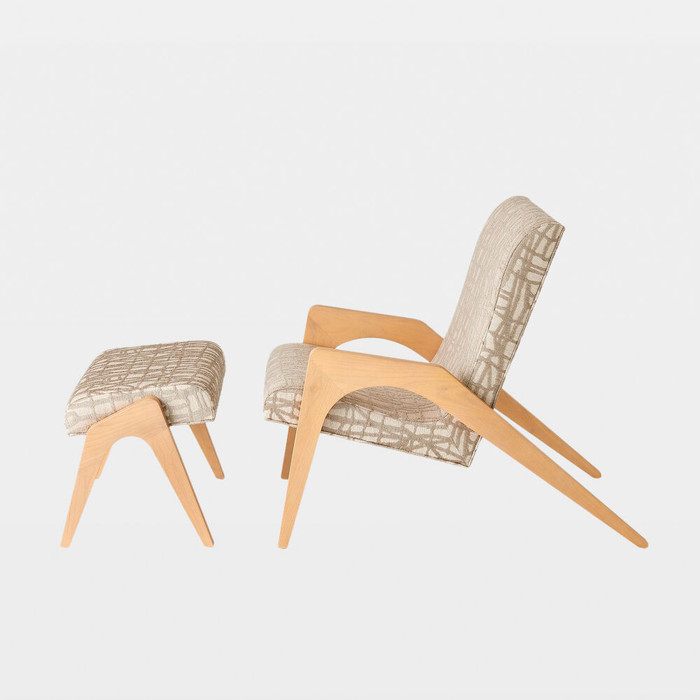 Global Views Archangle Chair - Oak
