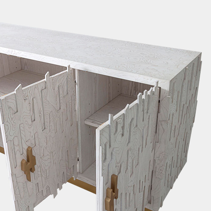 Global Views Brutalist Buffet - Stained Oak
