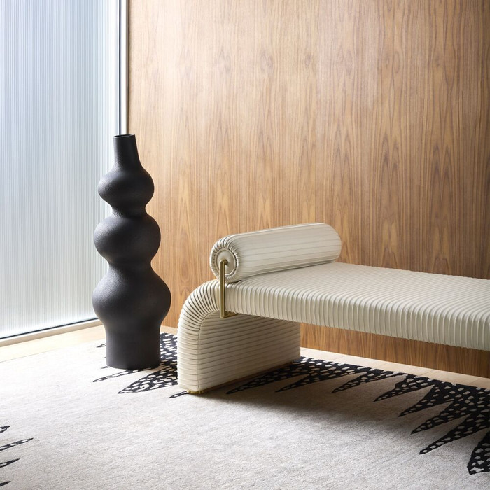Global Views Cade Daybed - Milk Leather