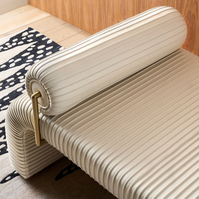 Global Views Cade Daybed - Milk Leather