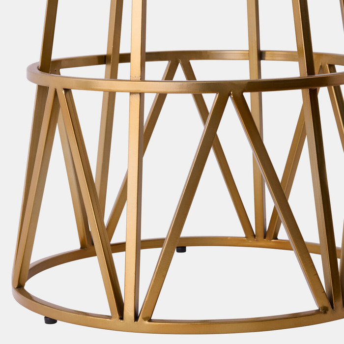 Global Views Circus Stool - Chocolate Brown Leather