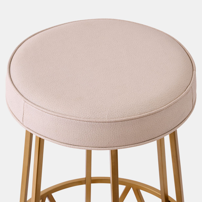 Global Views Circus Stool - Ivory Leather