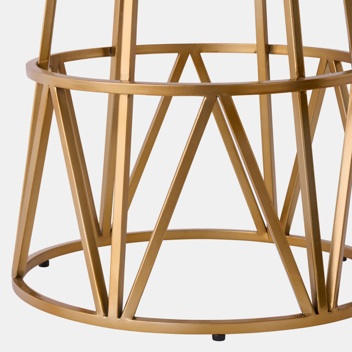 Global Views Circus Stool - Ivory Leather