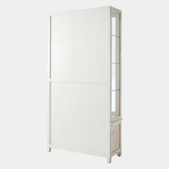 Global Views Driftwood Vitrine - Whitewashed Mango Wood