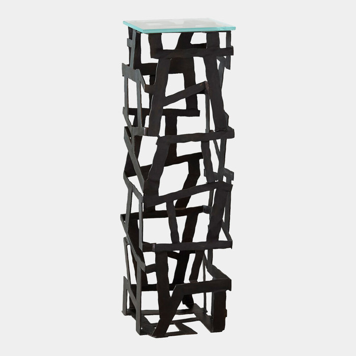 Global Views Fragments Pedestal - Blackened Iron