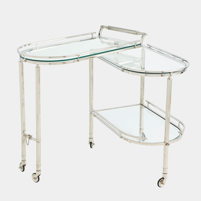 Global Views Gallery Folding Bar - Shiny Nickel