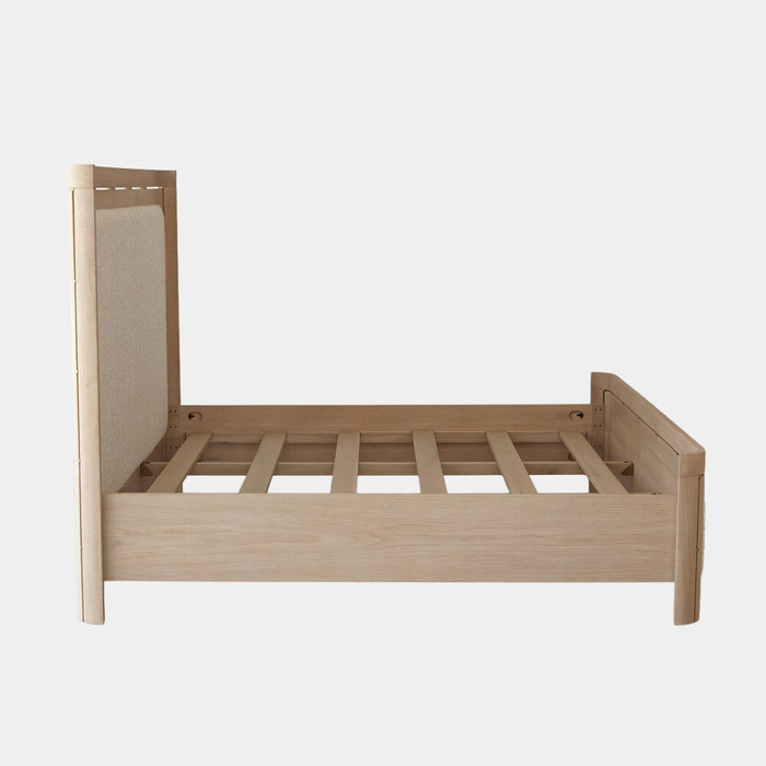 Global Views Paxton King Bed - Bleached Oak