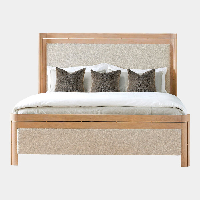 Global Views Paxton Queen Bed - Bleached Oak
