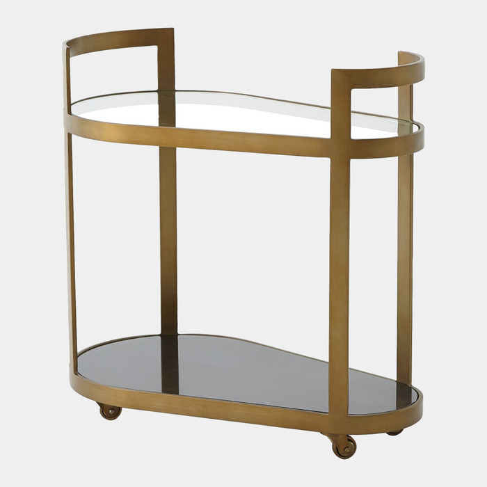 Global Views Regan Bar Cart - Antique Brass