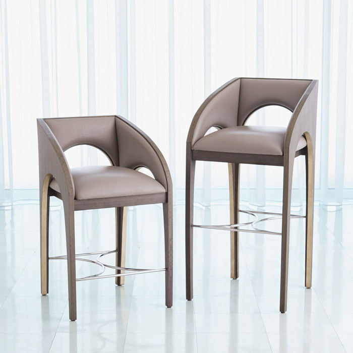 Global Views Arches Barstool - Muslin