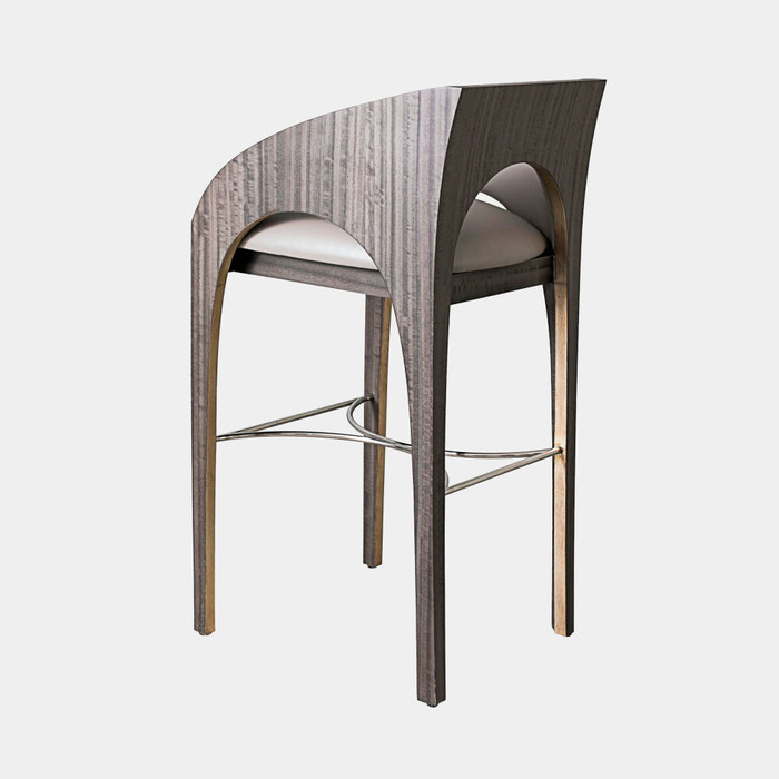 Global Views Arches Barstool - Muslin
