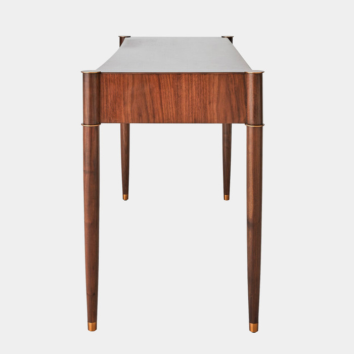 Global Views Triple Curve Desk - Walnut