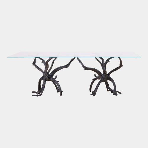 Global Views Monterey Rectangle Dining Table - Natural Iron
