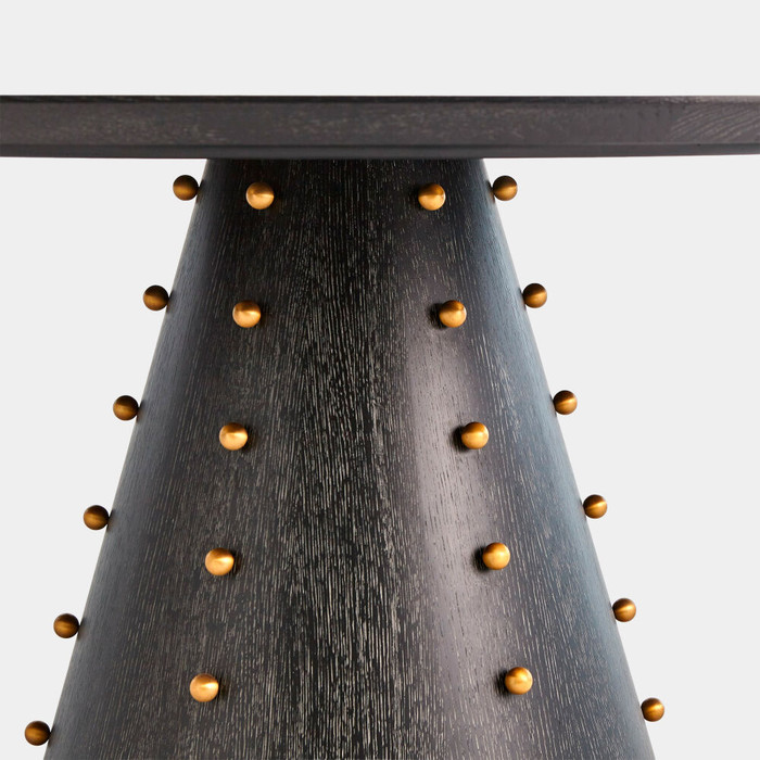 Global Views Spheres Dining Table - Ebony Cerused Oak