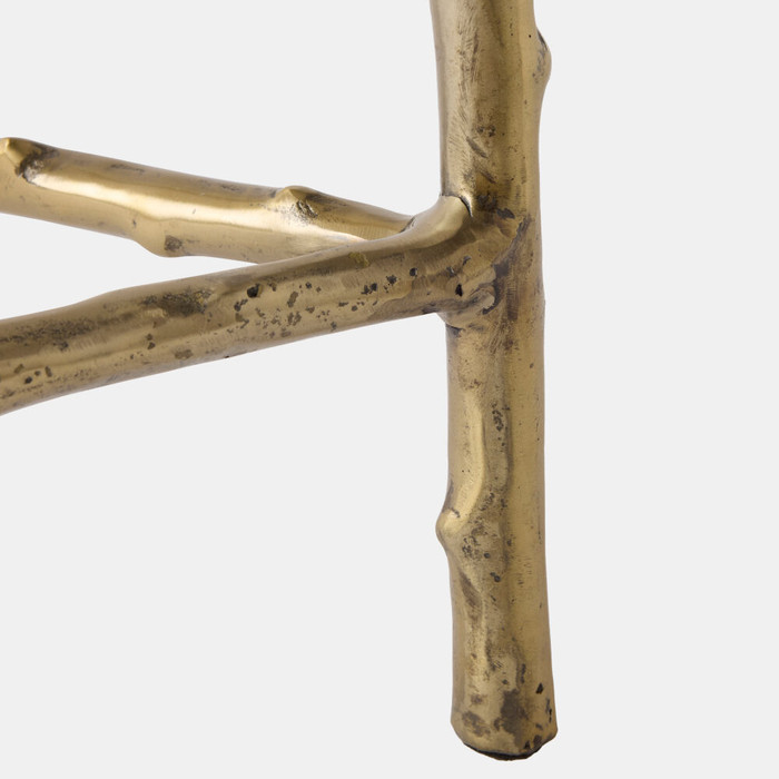 Global Views Spina 3-Legged Side Table - Brass