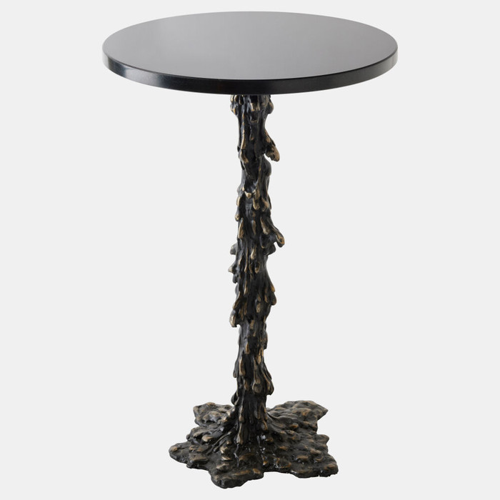 Global Views Melting Side Table - Black