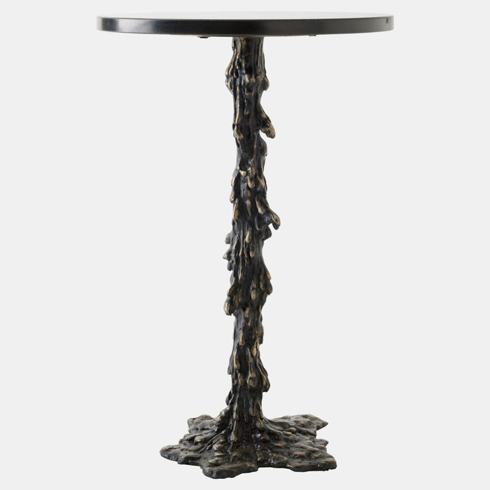 Global Views Melting Side Table - Black