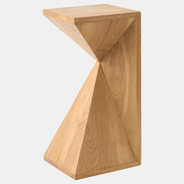Global Views Asymmetrical Angle Side Table - Oak