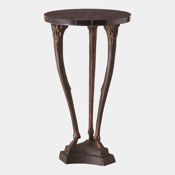 Global Views Ayala Leg Side Table - Bronze