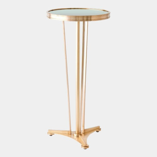 Global Views French Moderne Side Table - Antique Brass