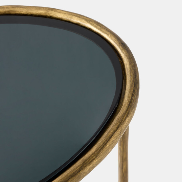 Global Views Hunter Side Table - Antique Gold