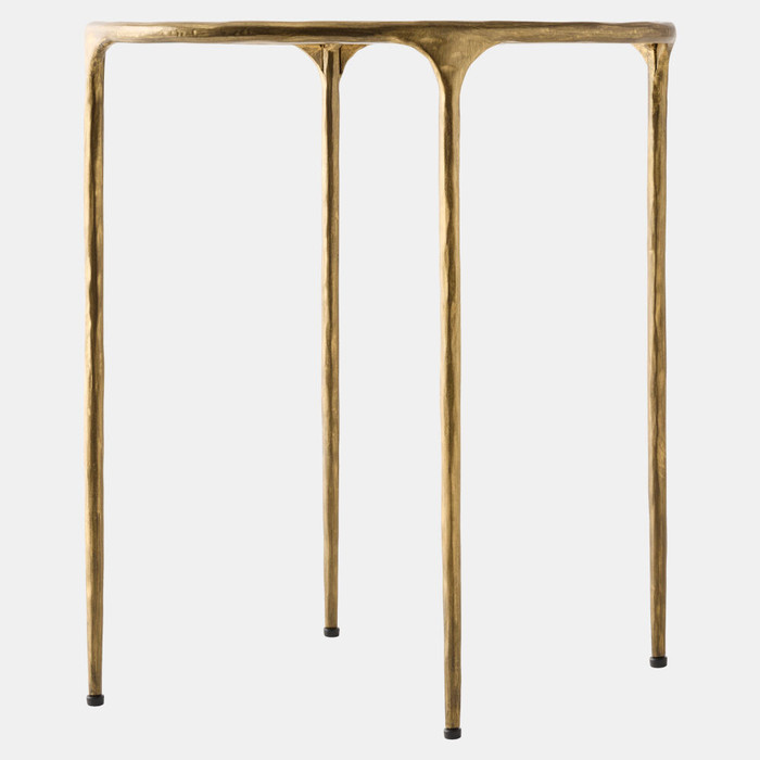 Global Views Hunter Side Table - Antique Gold