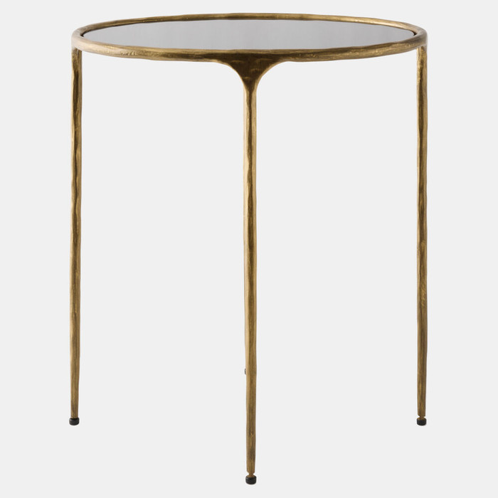 Global Views Hunter Side Table - Antique Gold
