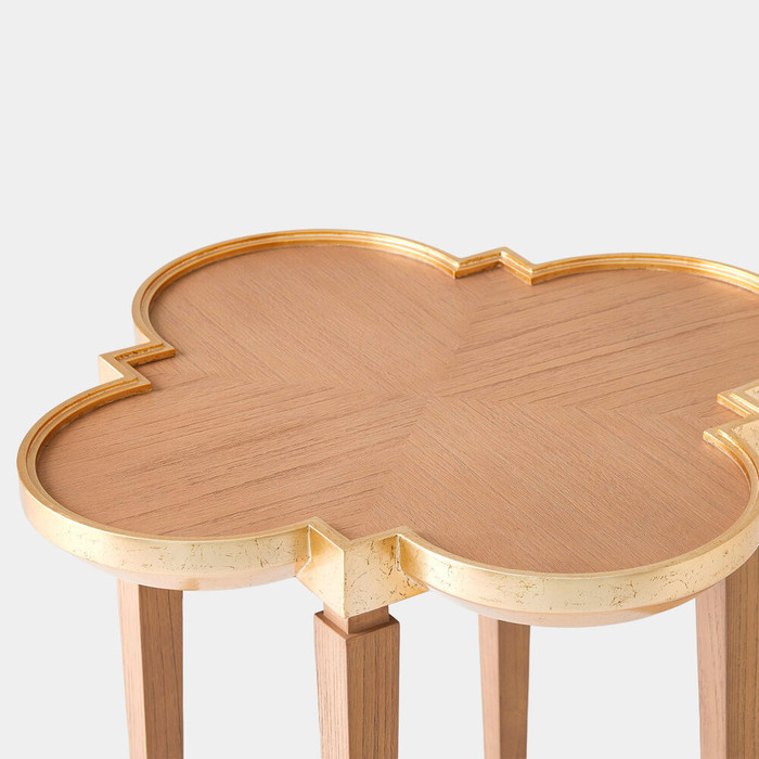 Global Views Quatrefoil Side Table