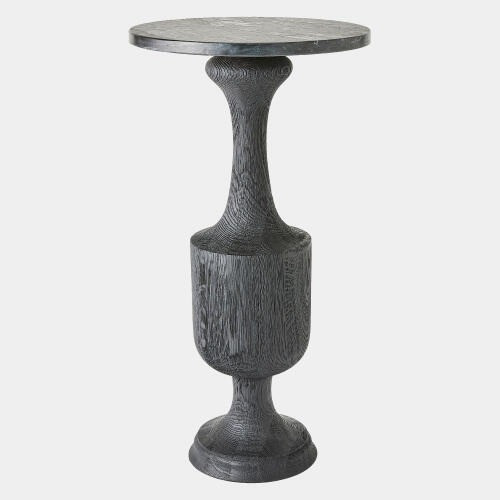 Global Views Vessel Large Side Table - Black