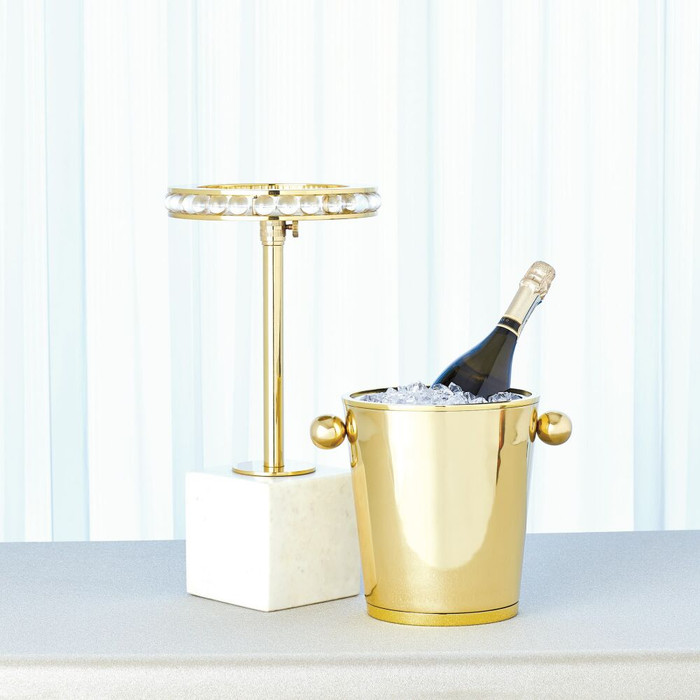 Global Views Margot Side Table - Brass