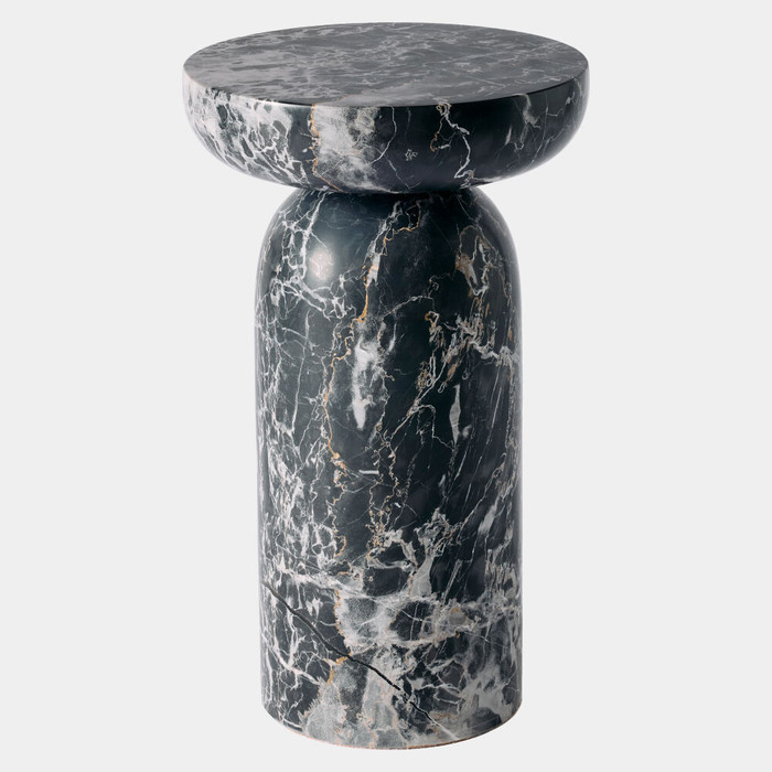 Global Views Tumble Accent Table - White Portoro Marble