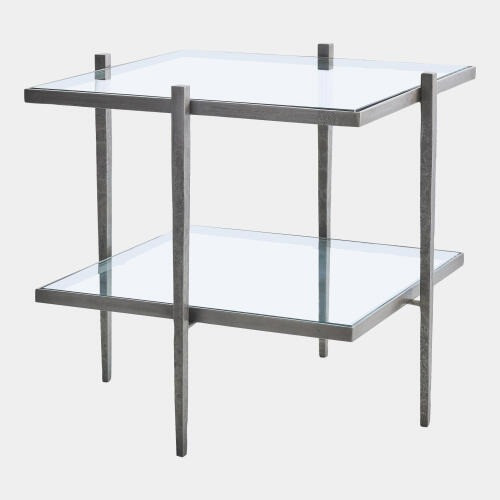 Global Views Laforge End Table - Natural Iron