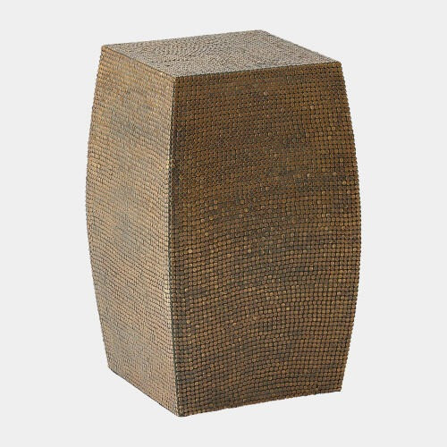 Global Views Lames Table - Aged Brass Wide