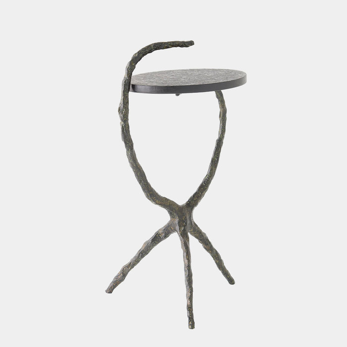 Global Views Sprig Table - Bronze & Black Honed Marble
