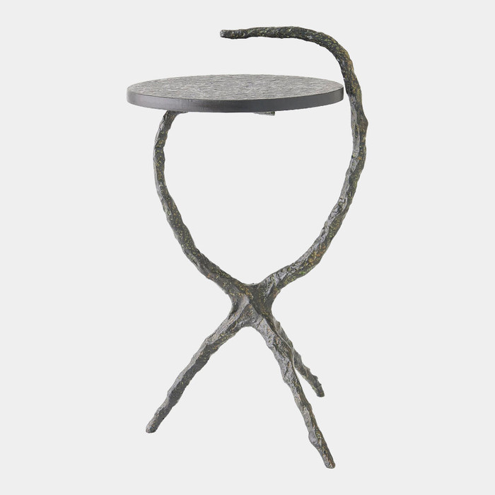 Global Views Sprig Table - Bronze & Black Honed Marble
