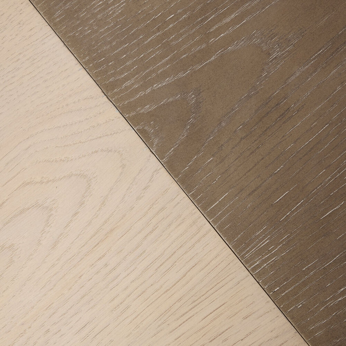 Global Views Surfrider Table - Gray & White Waxed Oak