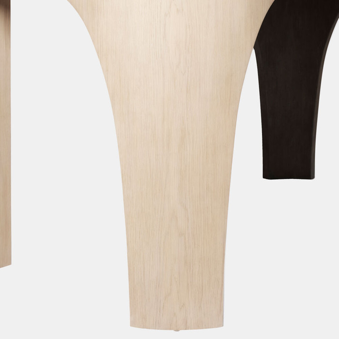 Global Views Surfrider Table - Gray & White Waxed Oak