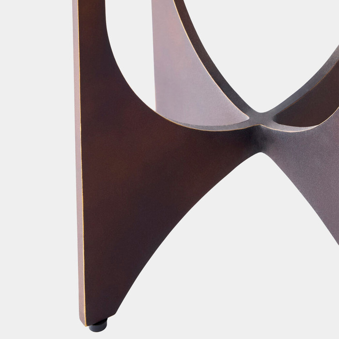 Global Views Tempest Table - Bronze & Black Honed Marble