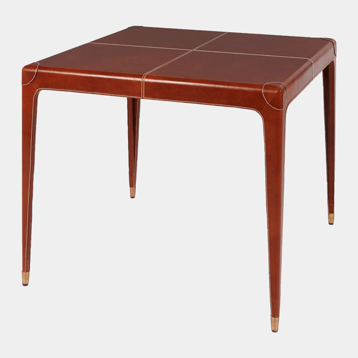 Global Views Emporium Home Tiburtina Games Table - Saddle Leather